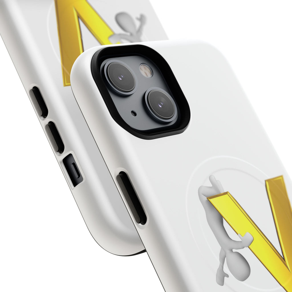 3D Yellow V Letter Phone Case Tough Magnetic Case | Monogram V iPhone Cover