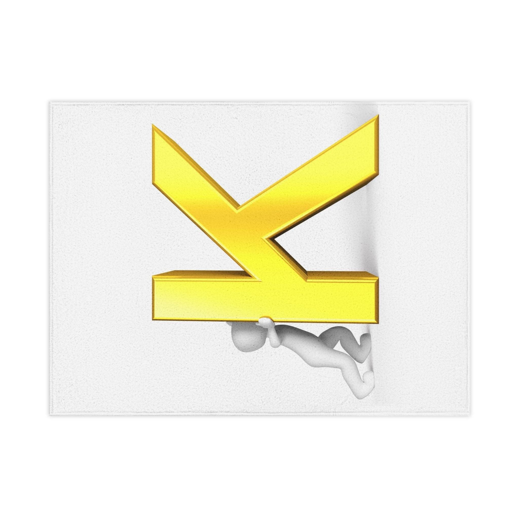 Gold Letter K toddler blanket | Monogram Initial K blanket