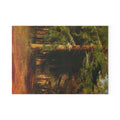 Forest Path Painting Glass Cutting Board | Woodland Landscape Art