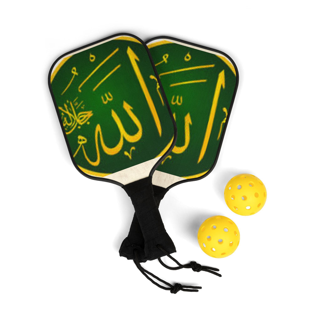 Arabic Calligraphy Allah Pickleball Paddle Set | Pickleball Kit