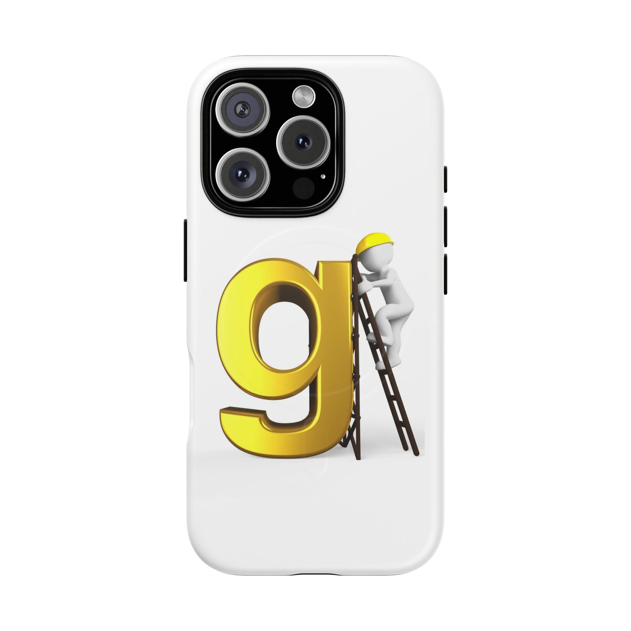 Coque de téléphone de construction Lettre G dorée | Coque magnétique robuste