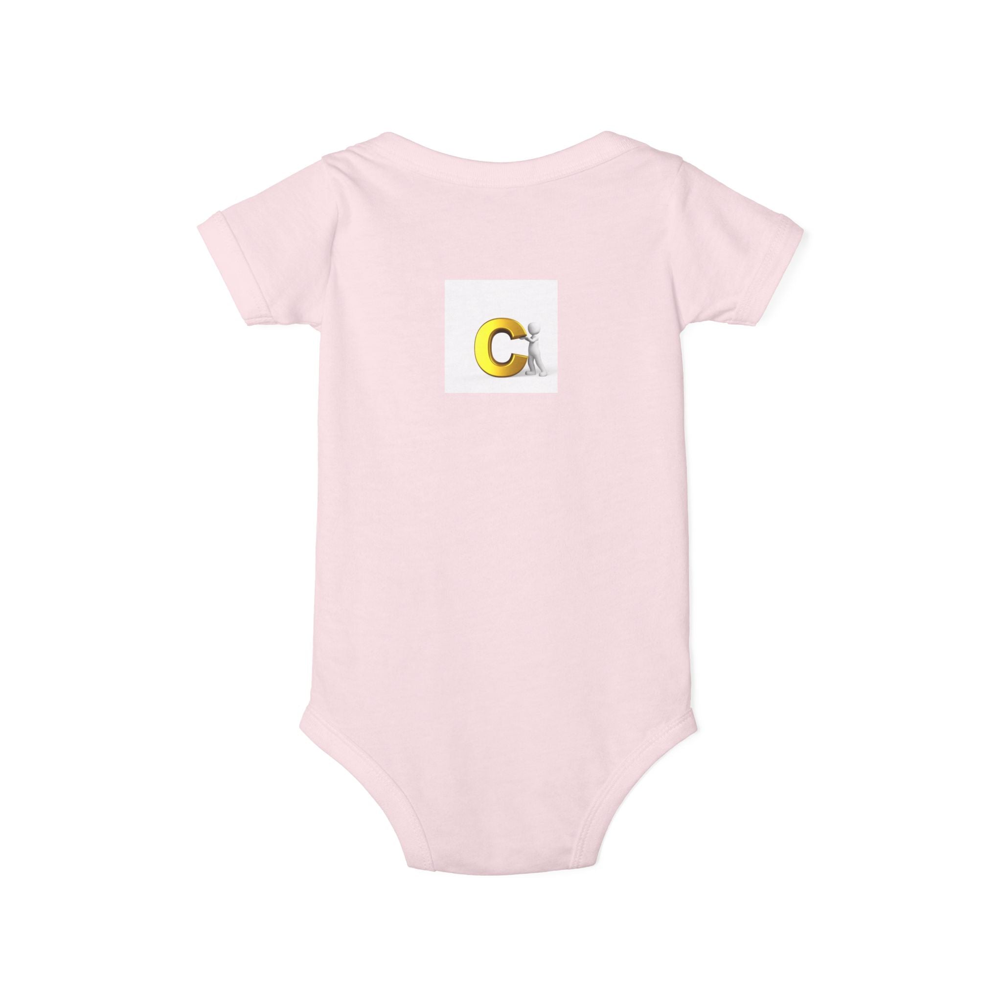 Letter C Chick Infant Onesie | Baby Monogram Initial Bodysuit