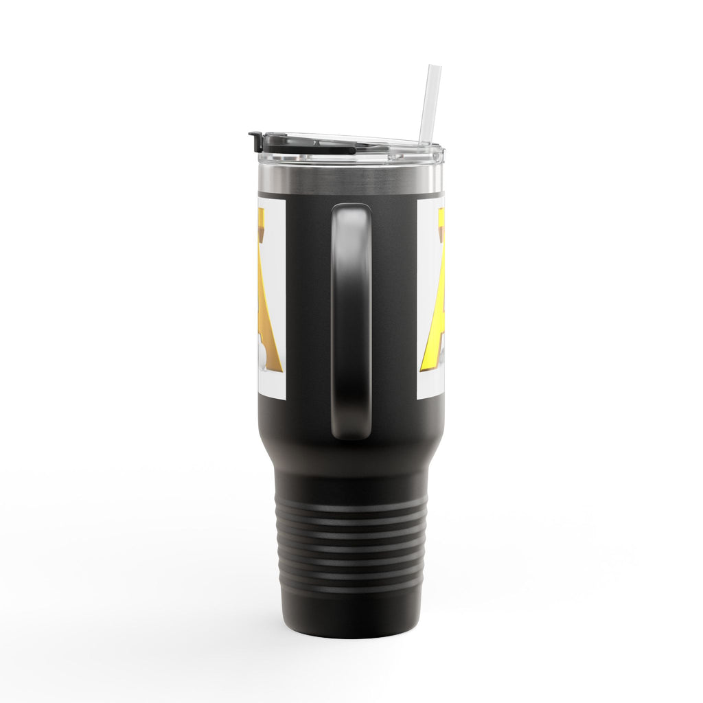 Gold 3D Letter A Mug | 40oz Insulated Travel Mug