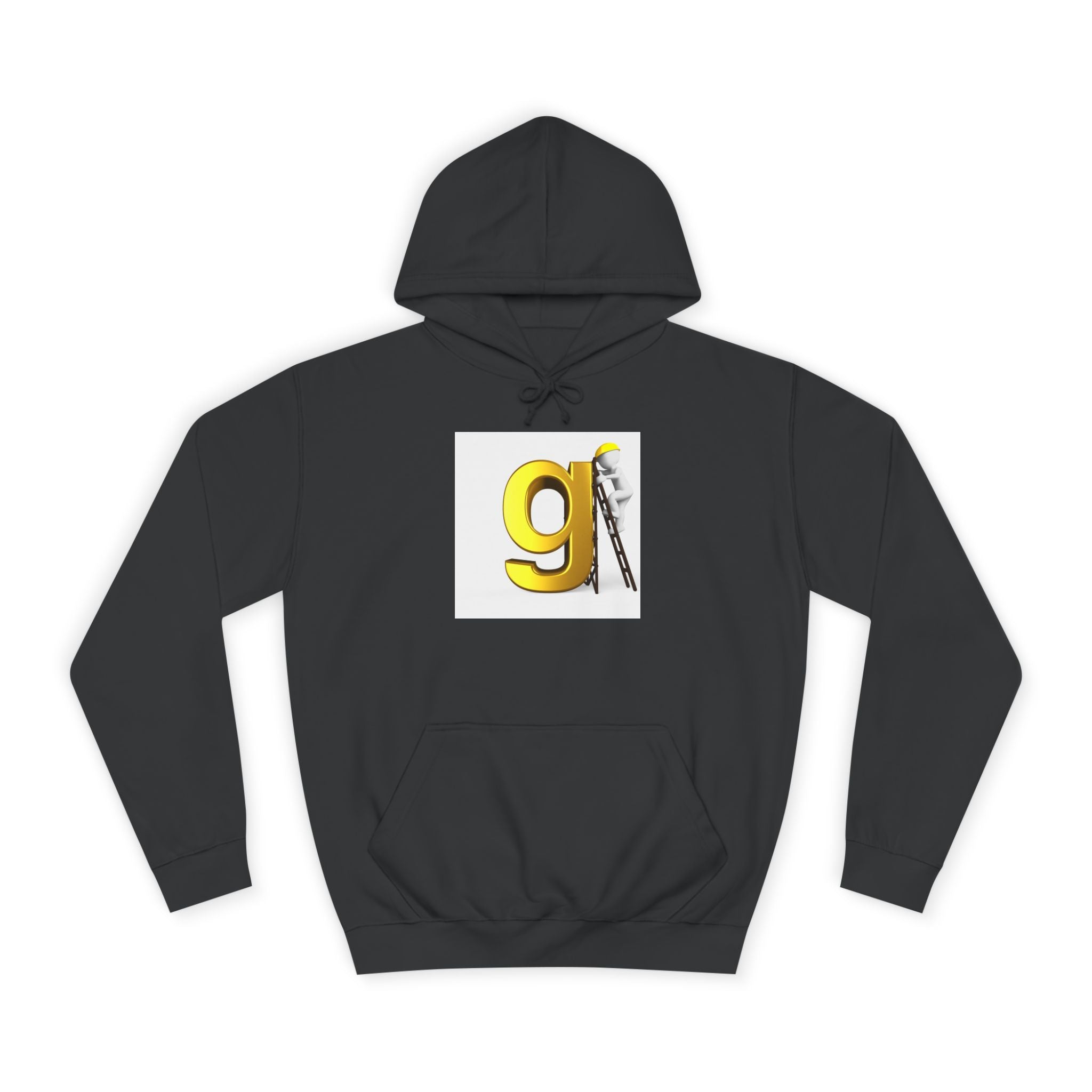 Gold Letter G with Painter Character Hoodie | Initial Monogram