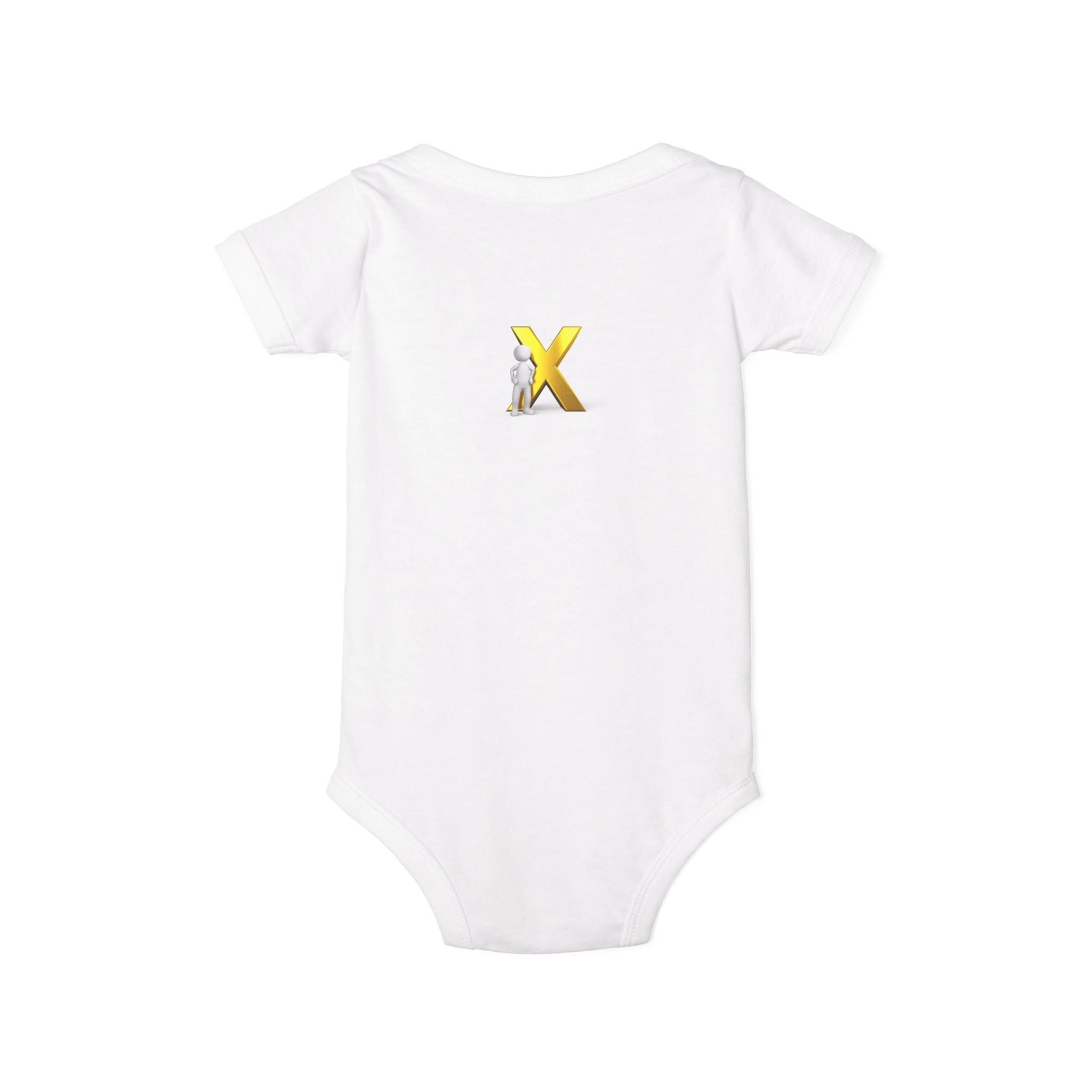 Yellow Letter X  Infant Onesie | Baby Bodysuit