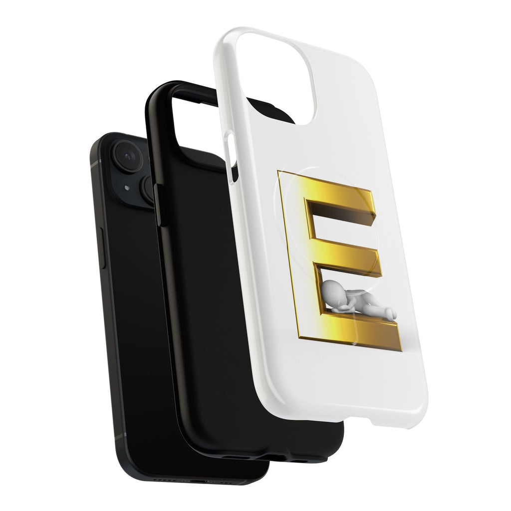 Gold Letter E monogram Phone Case | Magnetic Tough Case