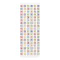 Alphabet and Symbols Pattern Rubber Yoga Mat | Color Block Letters & Numbers