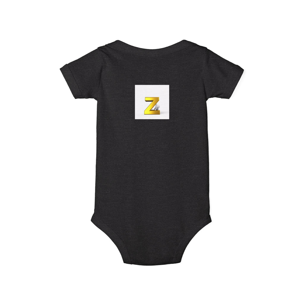 Gold Letter Z Infant Onesie | Baby Bodysuit Monogram
