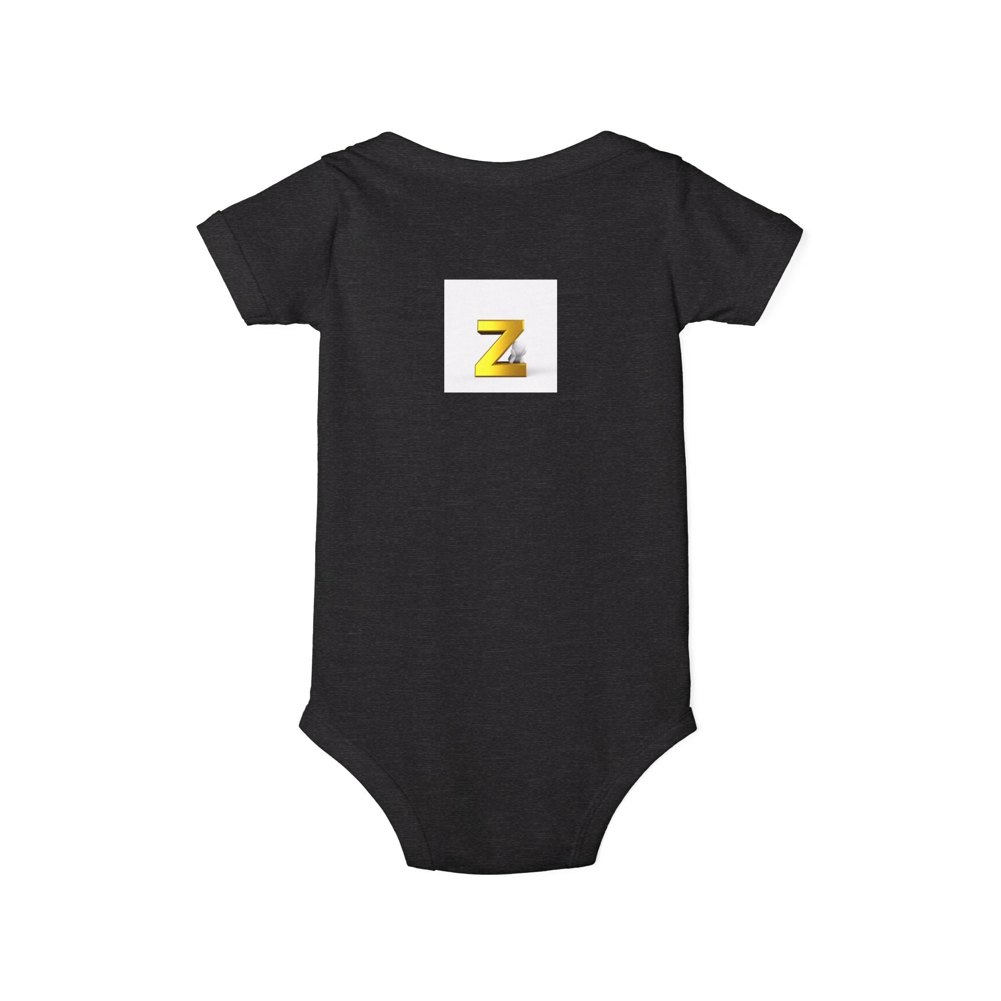 Gold Letter Z Infant Onesie | Baby Bodysuit Monogram