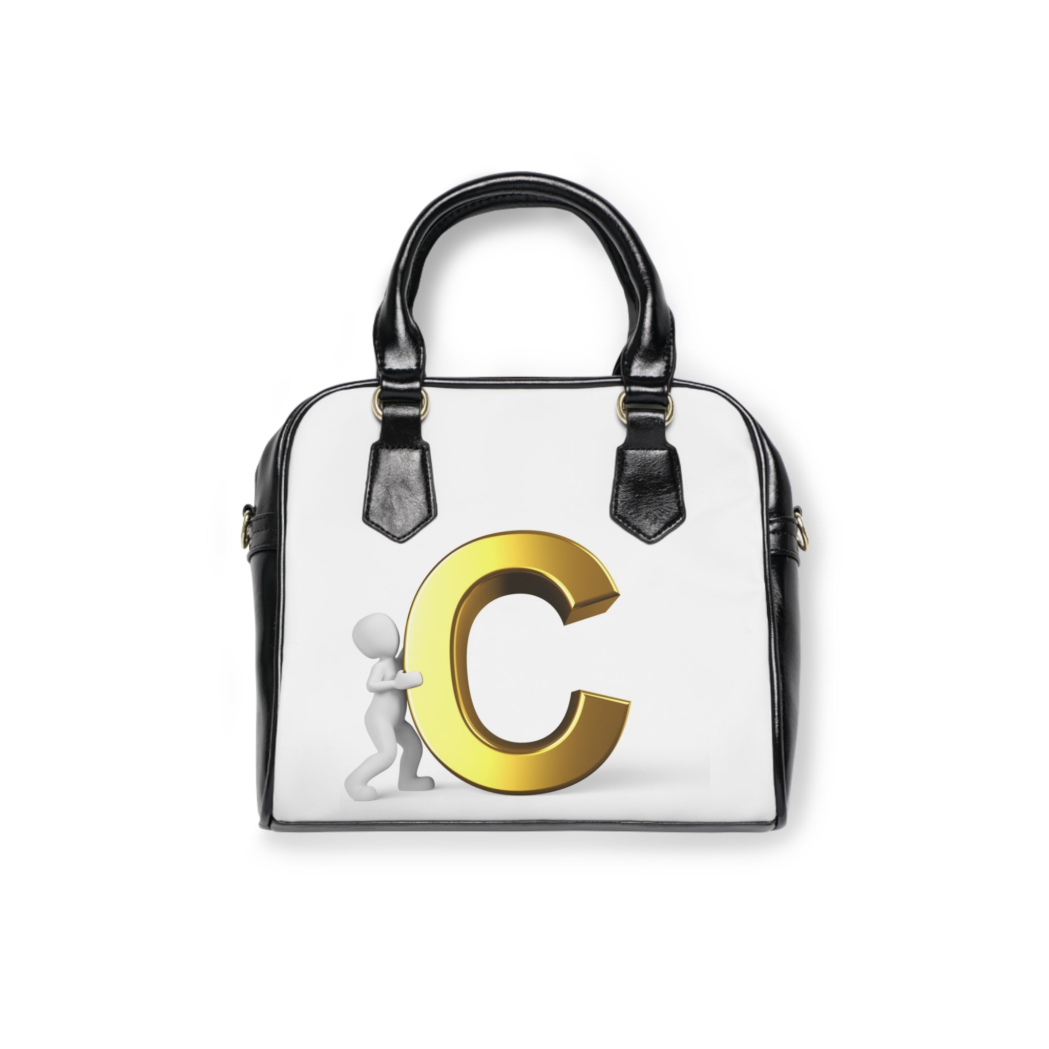 3D Gold Letter C Handbag | Shoulder Bag with Initial C