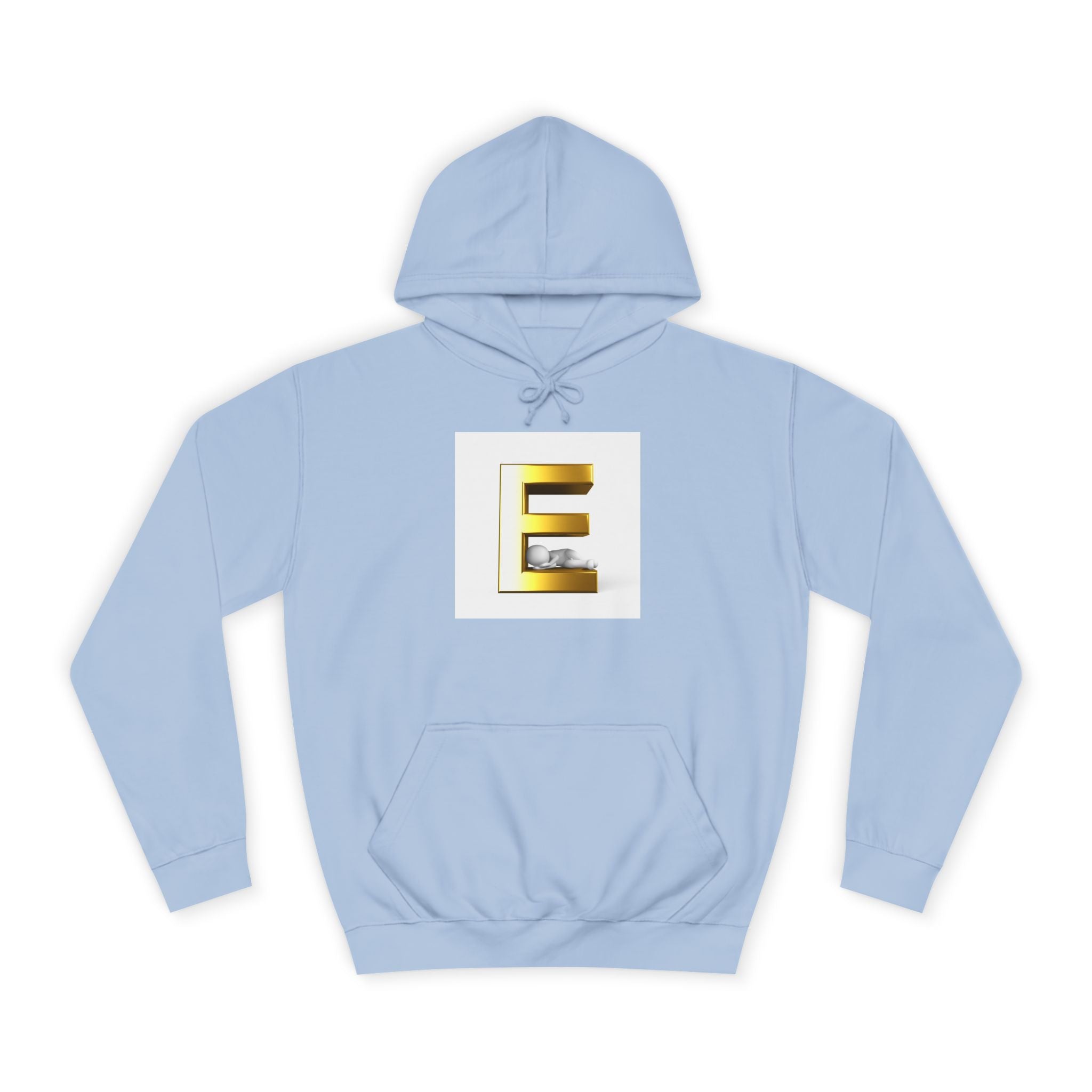 Sweat à capuche lettre E 3D dorée | Sweat-shirt initial monogramme