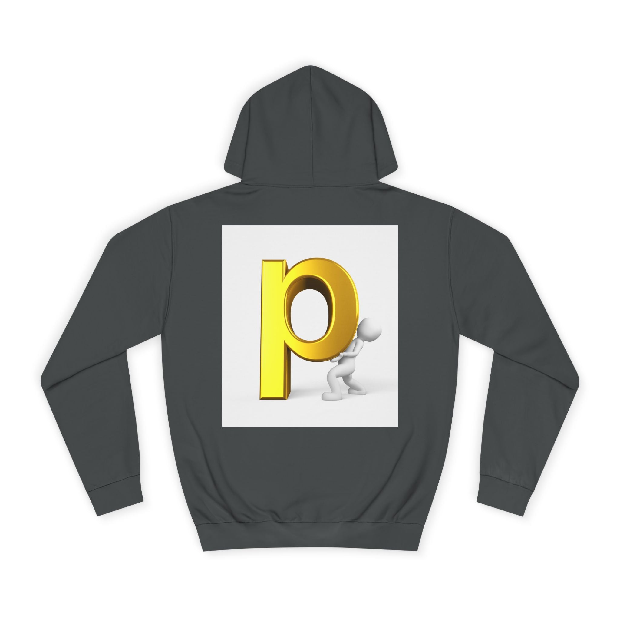 3D Letter P Character Hoodie | Initial P Monogram Pullover