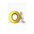Gold Letter O Figure Postcards | Set of 7, Blank Backnote Cards