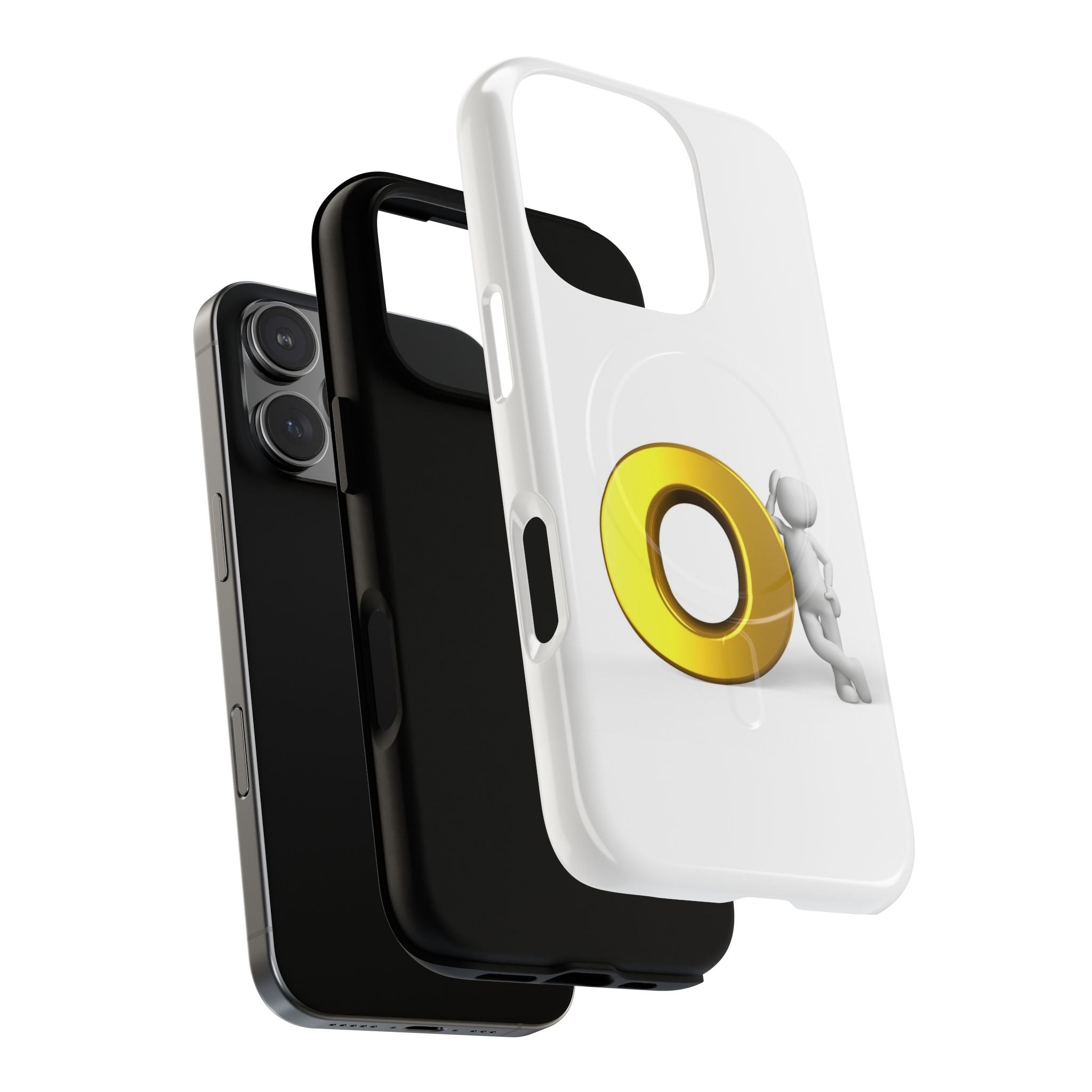 3D Gold Letter O Character phone case | Tough Magnetic Case, magnetic compatible