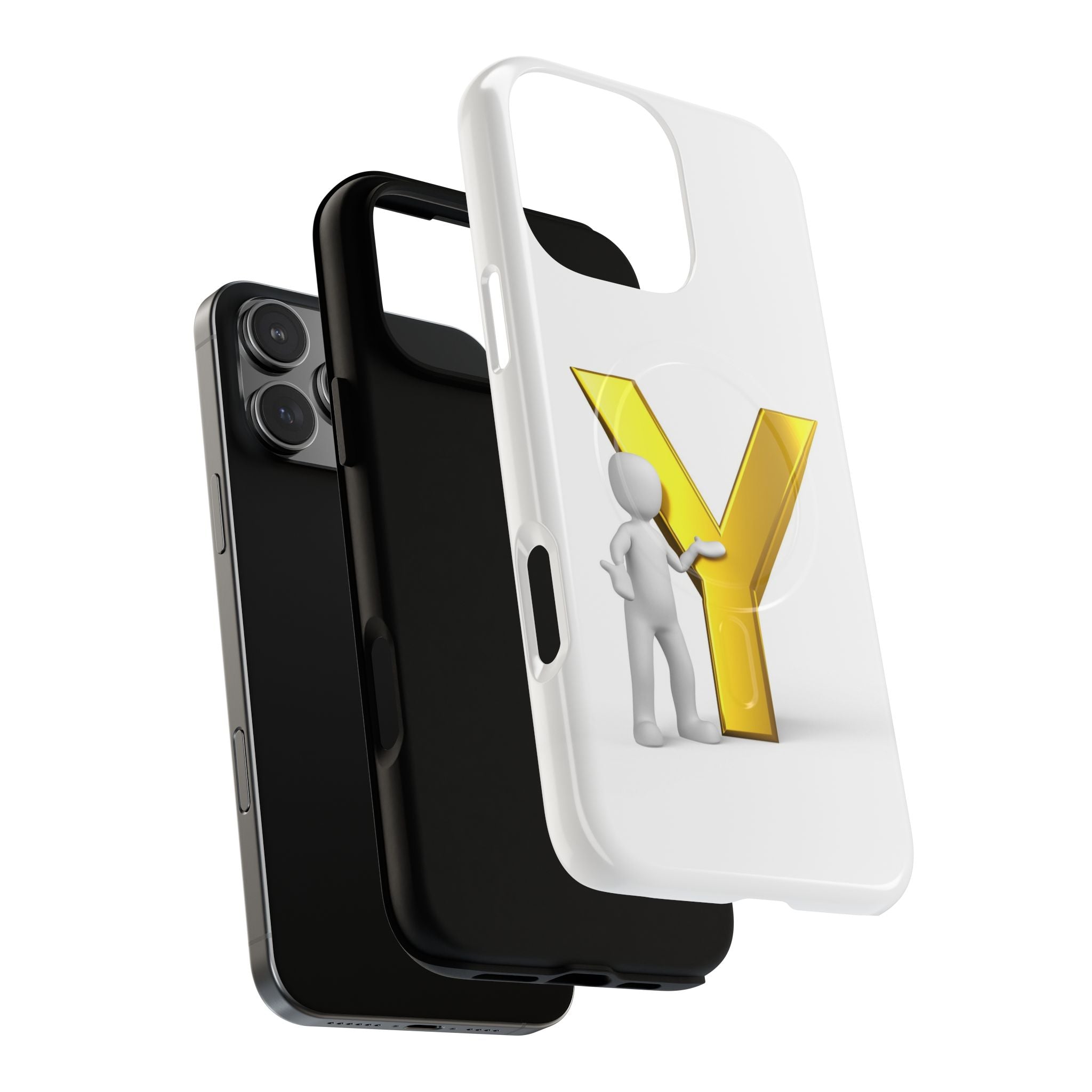 Gold Letter Y Phone Case | Monogram iPhone Magnetic Case