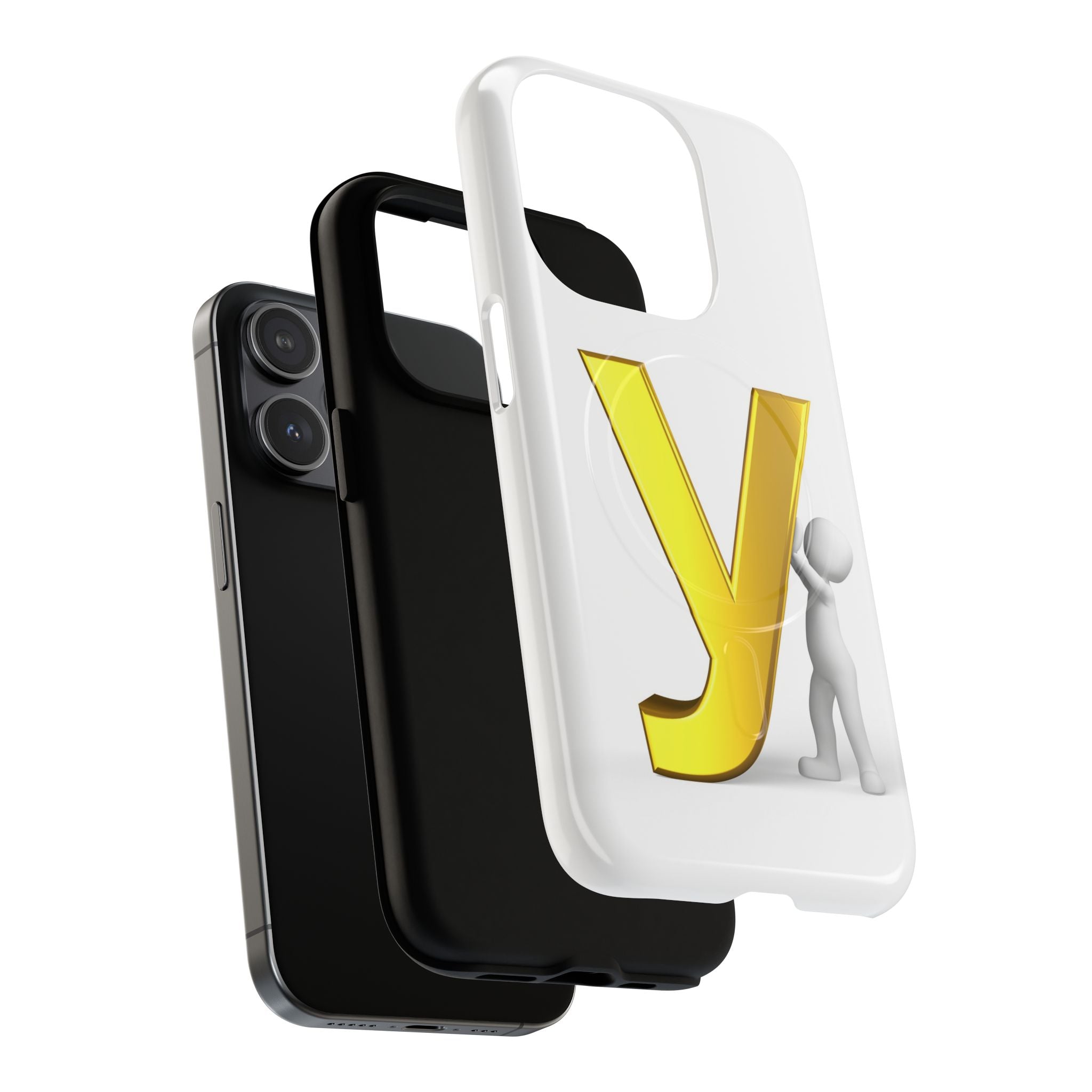 Gold Letter Y phone case | Tough Magnetic Cases