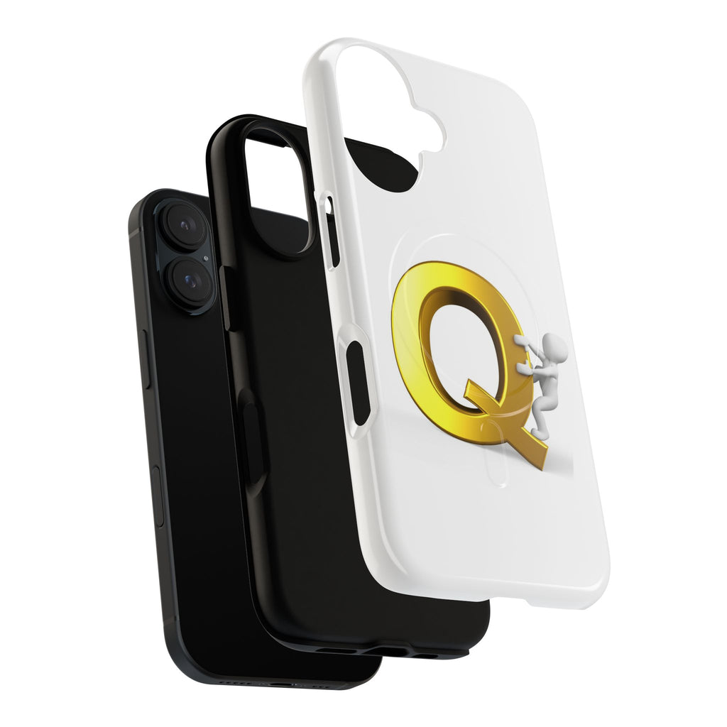 Gold Letter Q design phone case | Magnetic Tough Case
