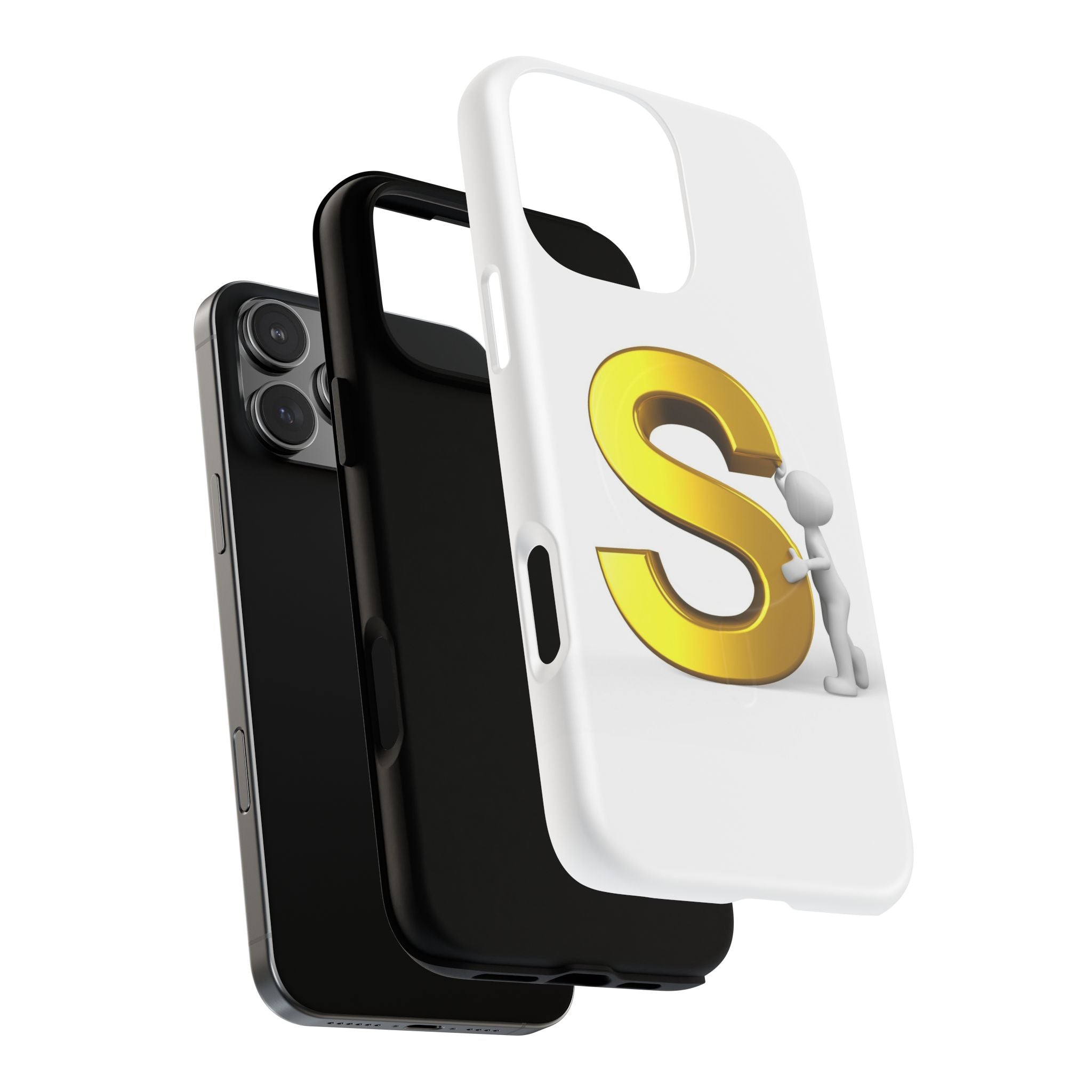 Gold Letter S Monogram Phone Case | Tough Magnetic Case