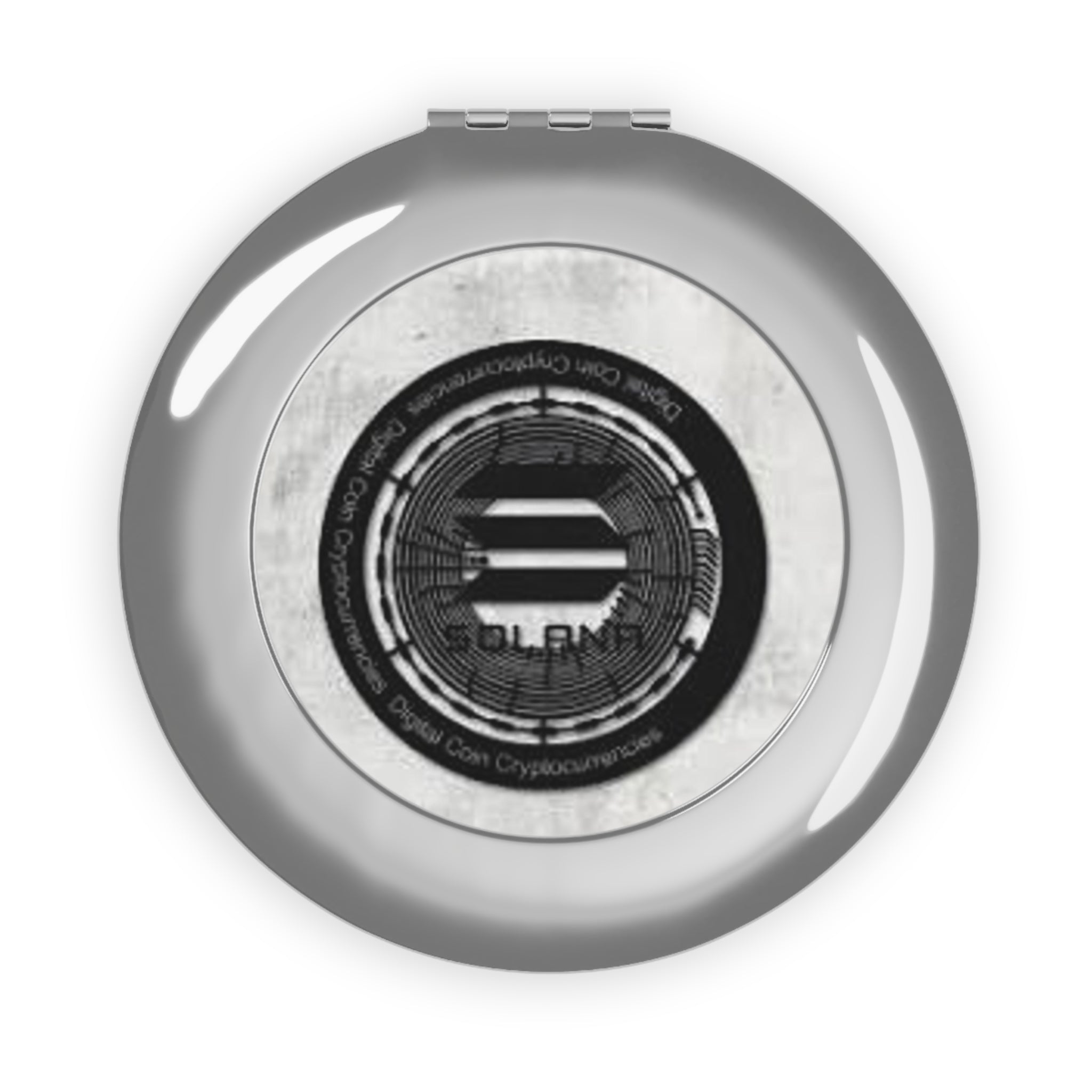 Solana Coin Logo Compact Travel Mirror | Cryptocurrency Makeup Mirror