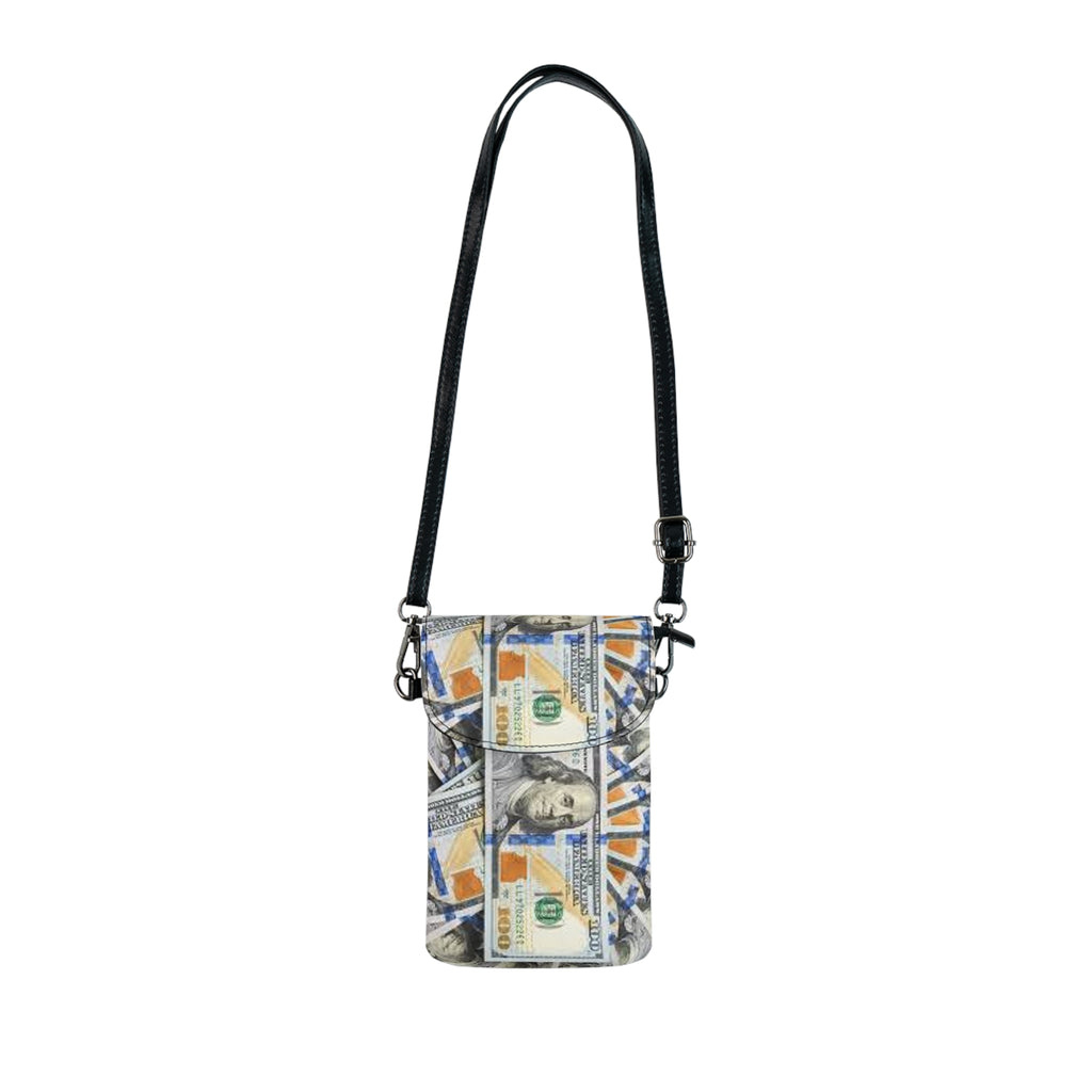 Hundred Dollar Bills Small Cell Phone Wallet | Crossbody Phone Pouch