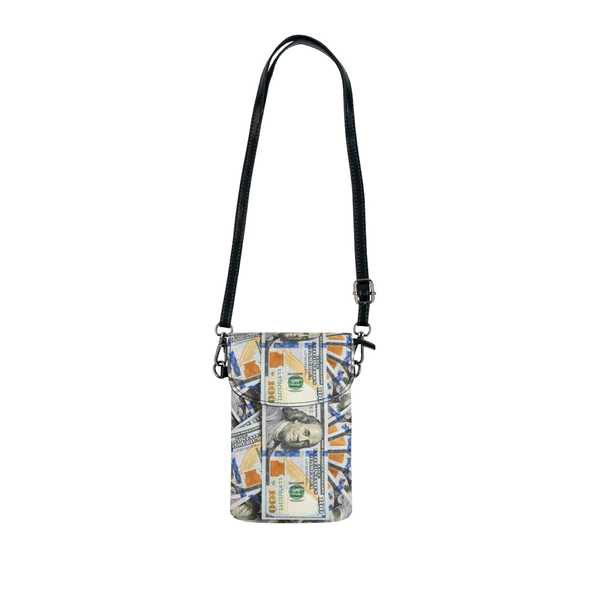 Hundred Dollar Bills Small Cell Phone Wallet | Crossbody Phone Pouch