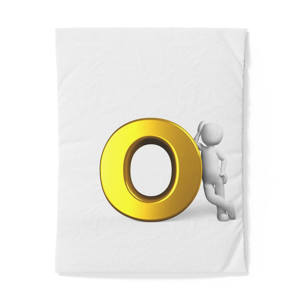 3D Gold Letter O Duvet Cover | Monogram Alphabet Bedding