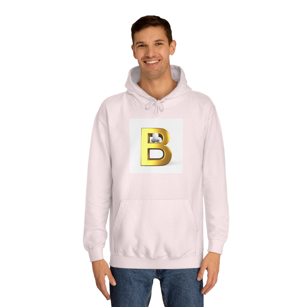 Gold Letter B Hoodie | Monogram Initial Sweatshirt