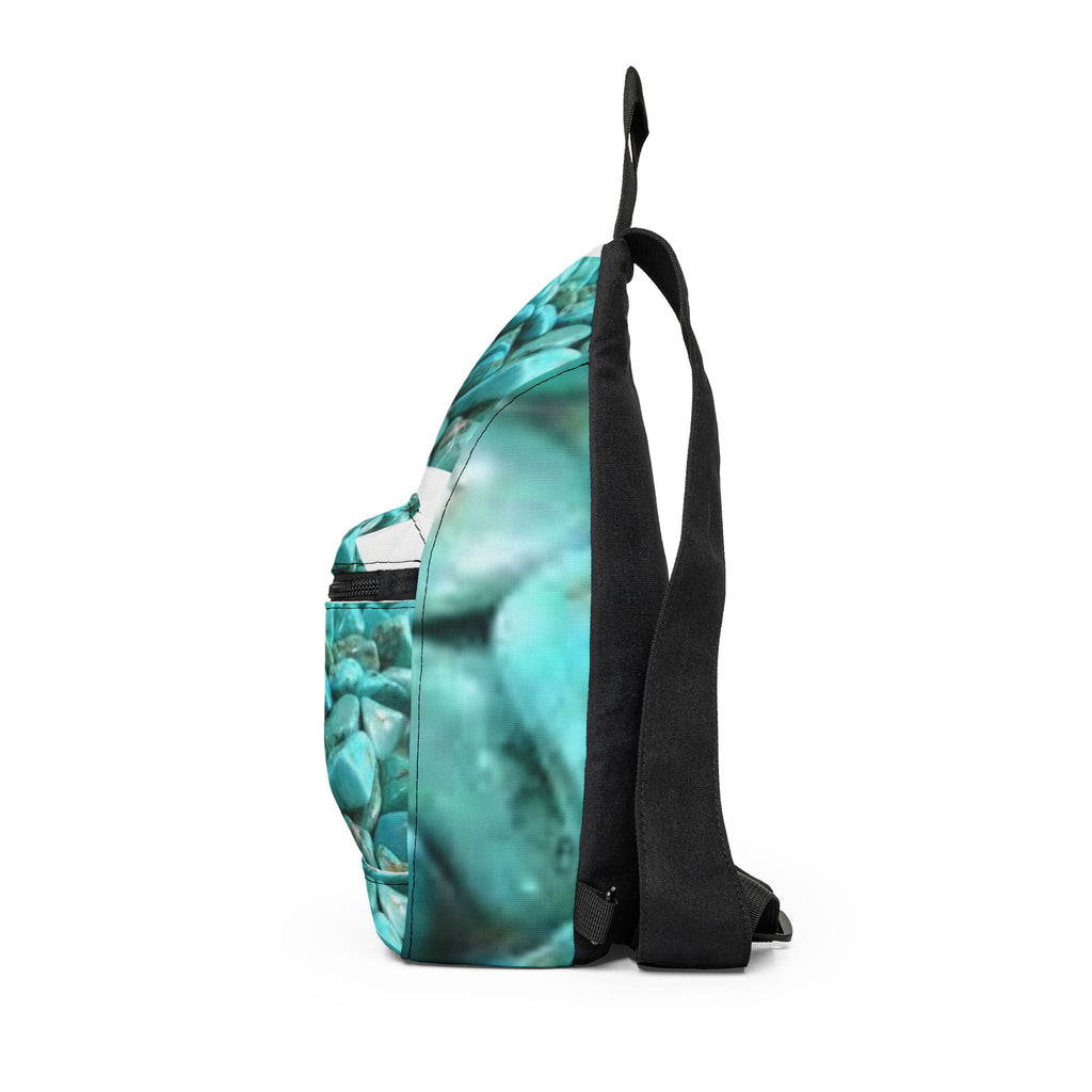 Black Minimalist Sling Bag | Small Crossbody Backpack, Front Zip Pocket