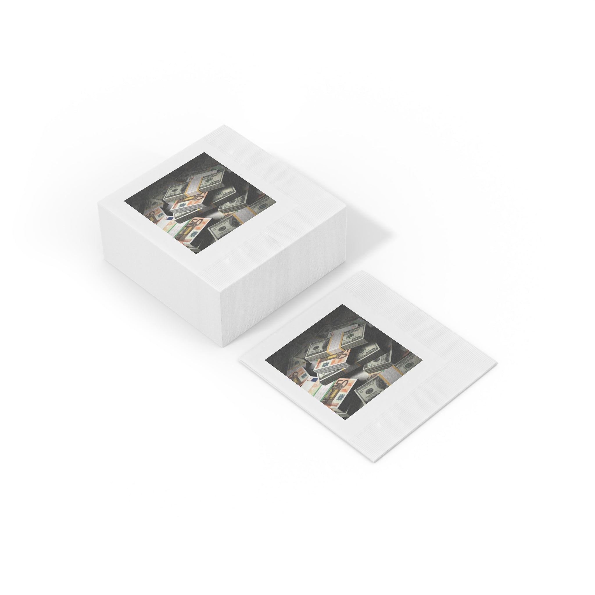 Billionaire White Coined Napkins