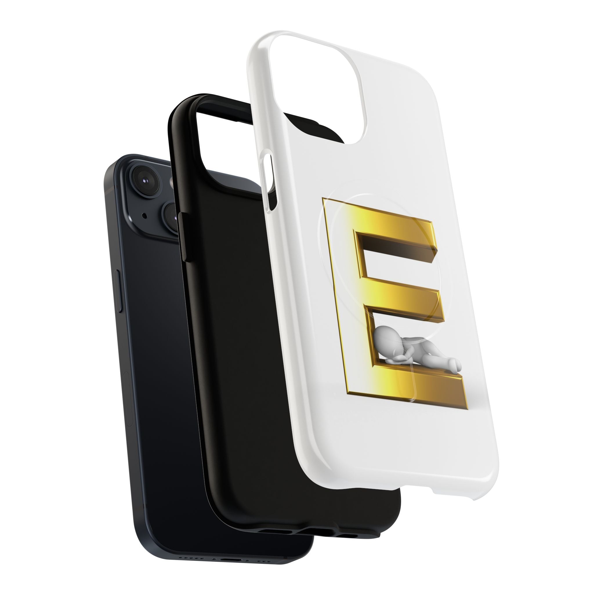 Gold Letter E monogram Phone Case | Magnetic Tough Case