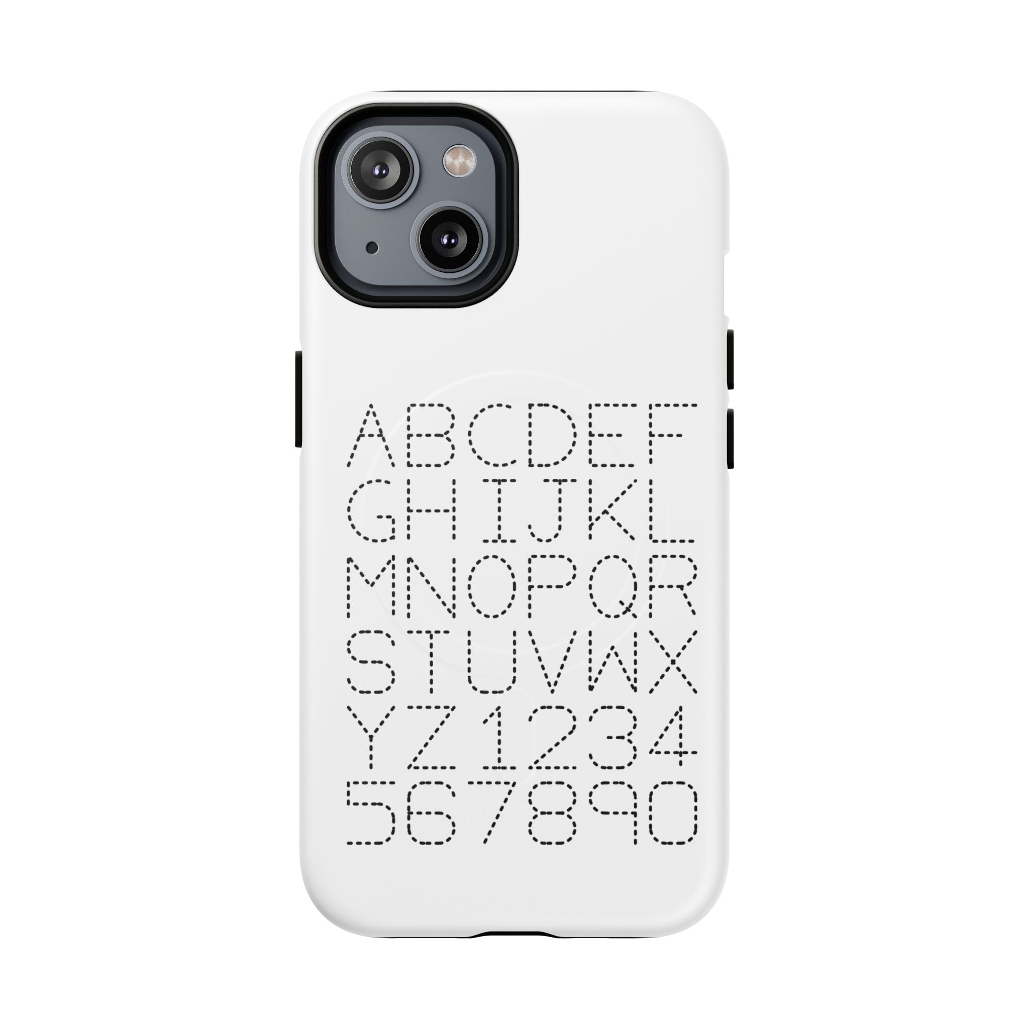 Coque de téléphone Alphabet à pois | Coque magnétique robuste