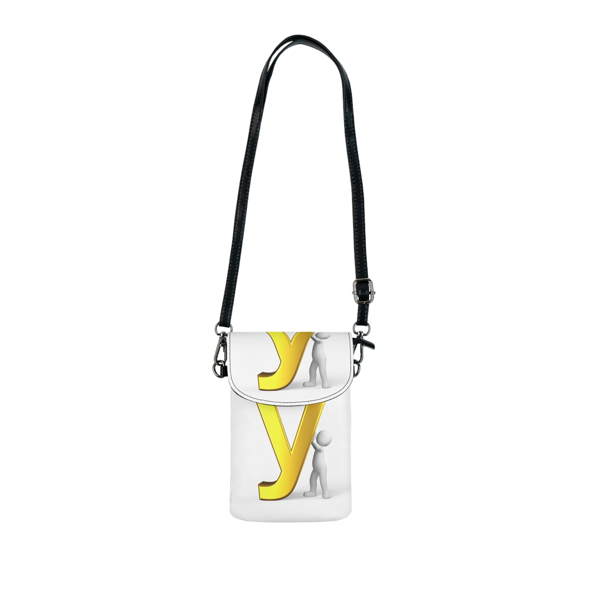 Yellow Letter Y Illustration Small Cell Phone Wallet | Initial Monogram