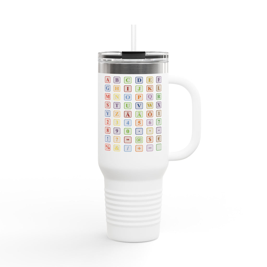 Pastel Baby Blocks Alphabet, Travel Mug