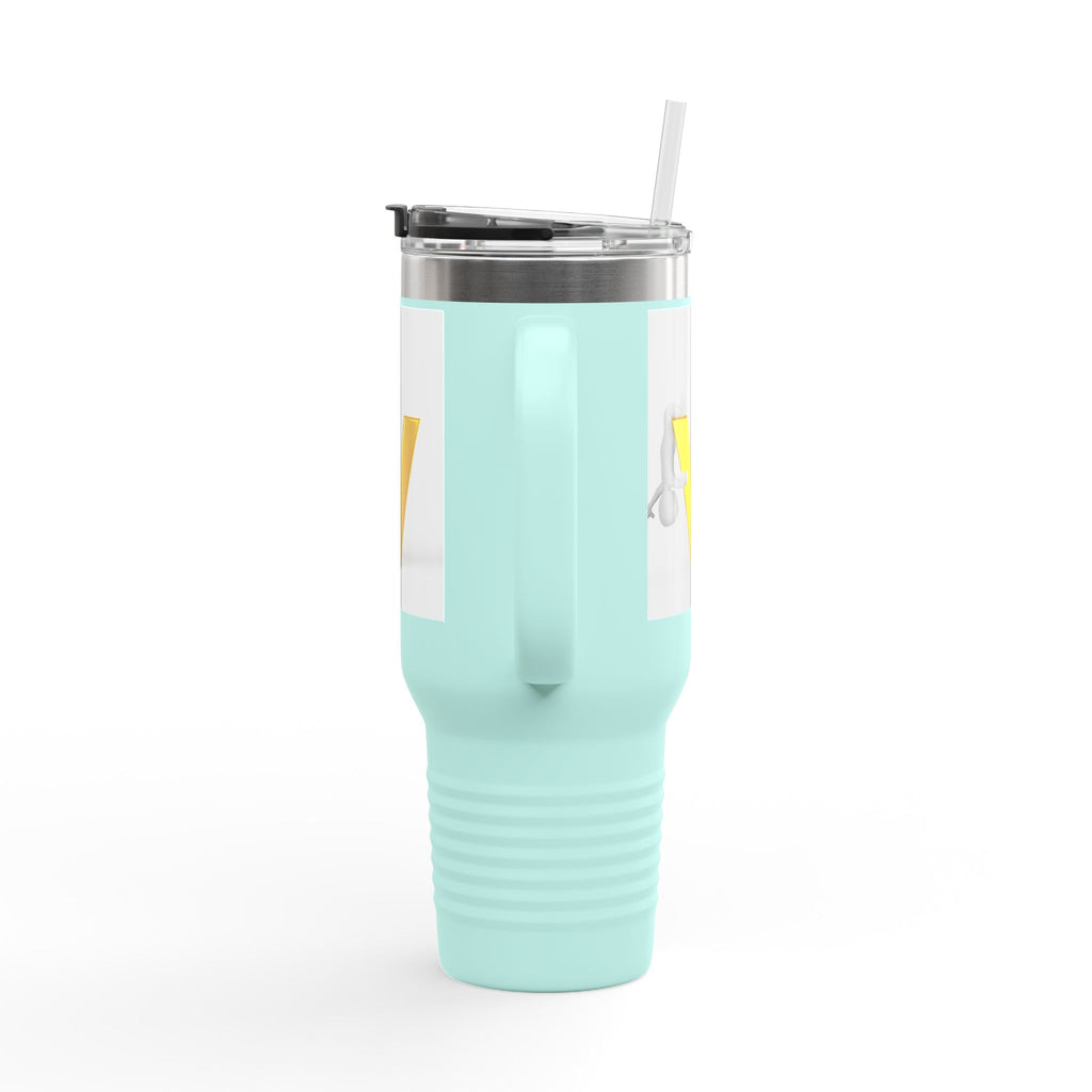Gold Letter V Monogram Travel Mug | 40oz Insulated Tumbler