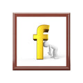 Gold Letter F Illustration Jewelry Box | Monogram Keepsake Box