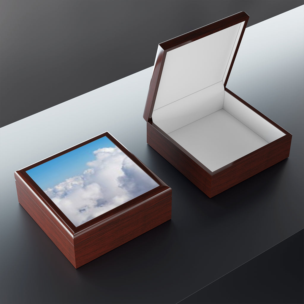 Blue Sky Clouds Jewelry Box | Cloudscape Keepsake Box