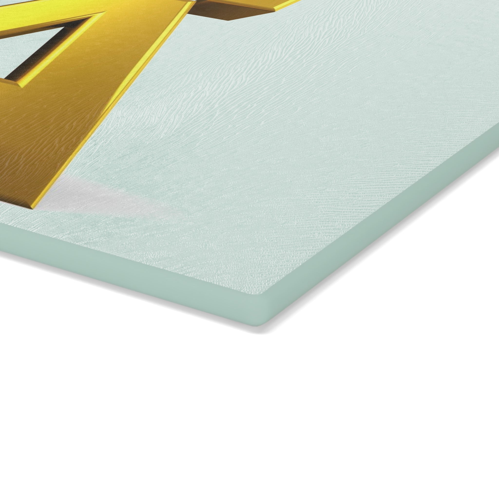 Gold Letter Ä glass cutting board | Monogram initial kitchen decor