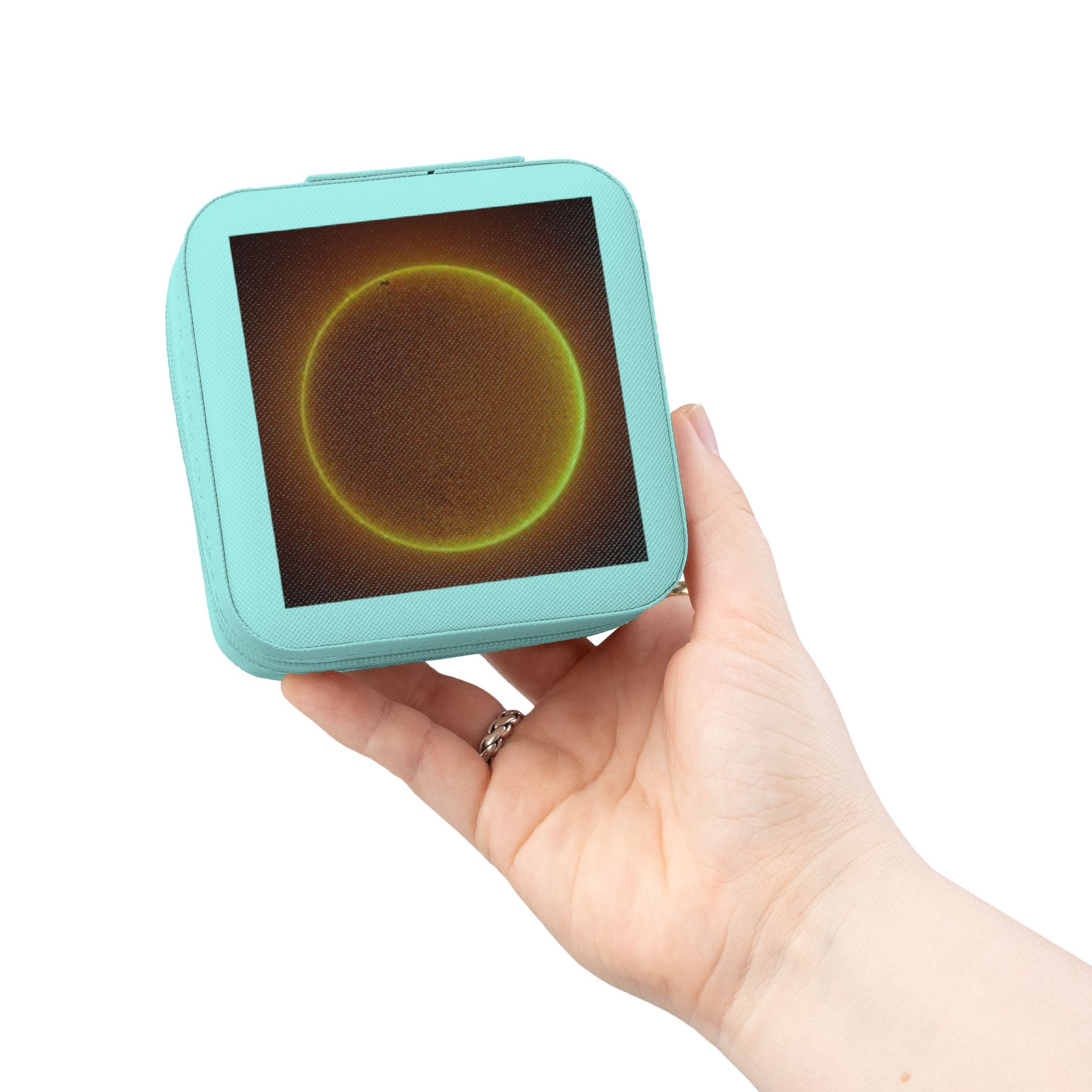 Solar Eclipse Circle Jewelry Travel Case | Compact Jewelry Organizer