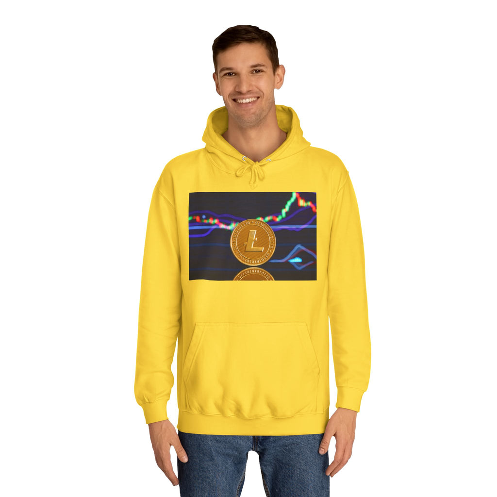 Litecoin Coin Graphic Hoodie | Crypto Chart Design, Digital Currency Apparel