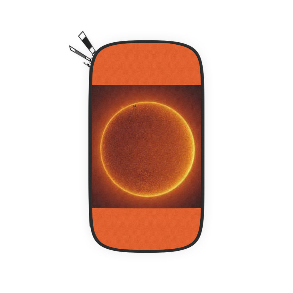 Solar Disk Passport Wallet | Orange Sun Astronomy Design