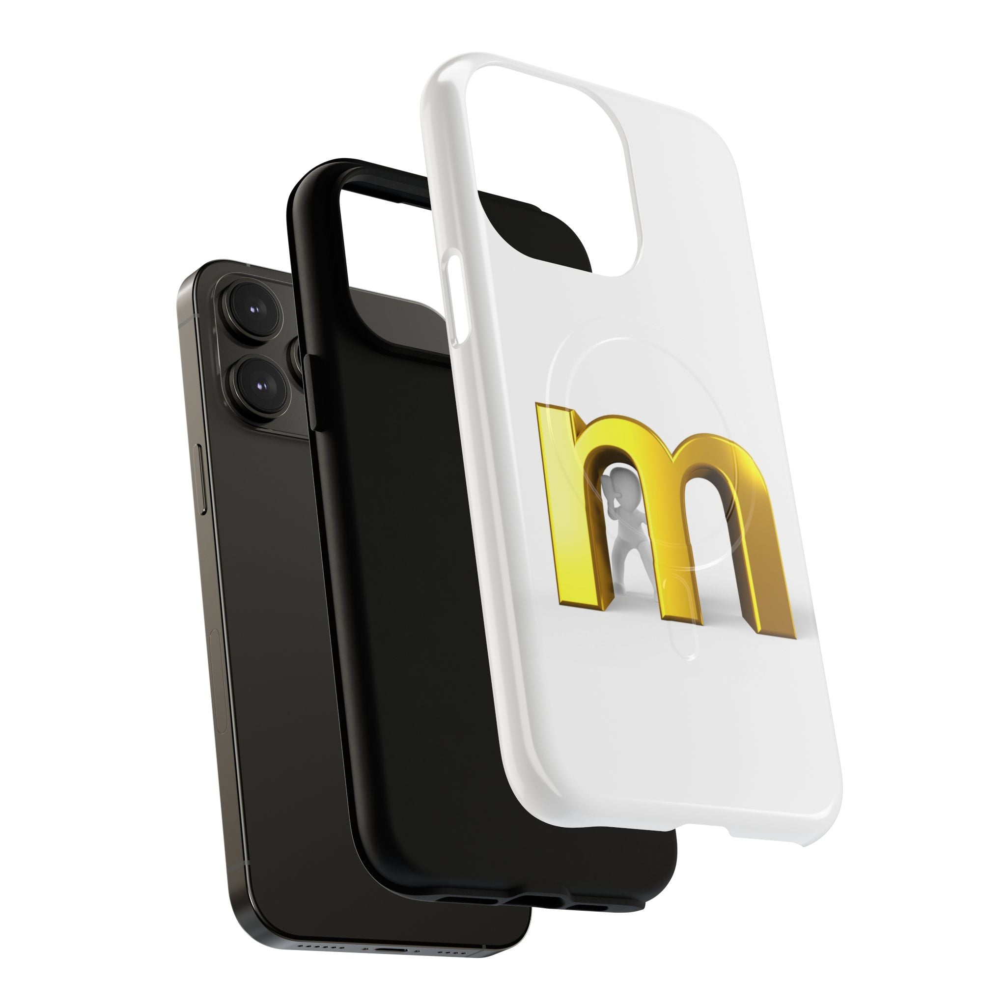 Gold Letter M phone case | Magnetic Tough Case, Monogram Initial