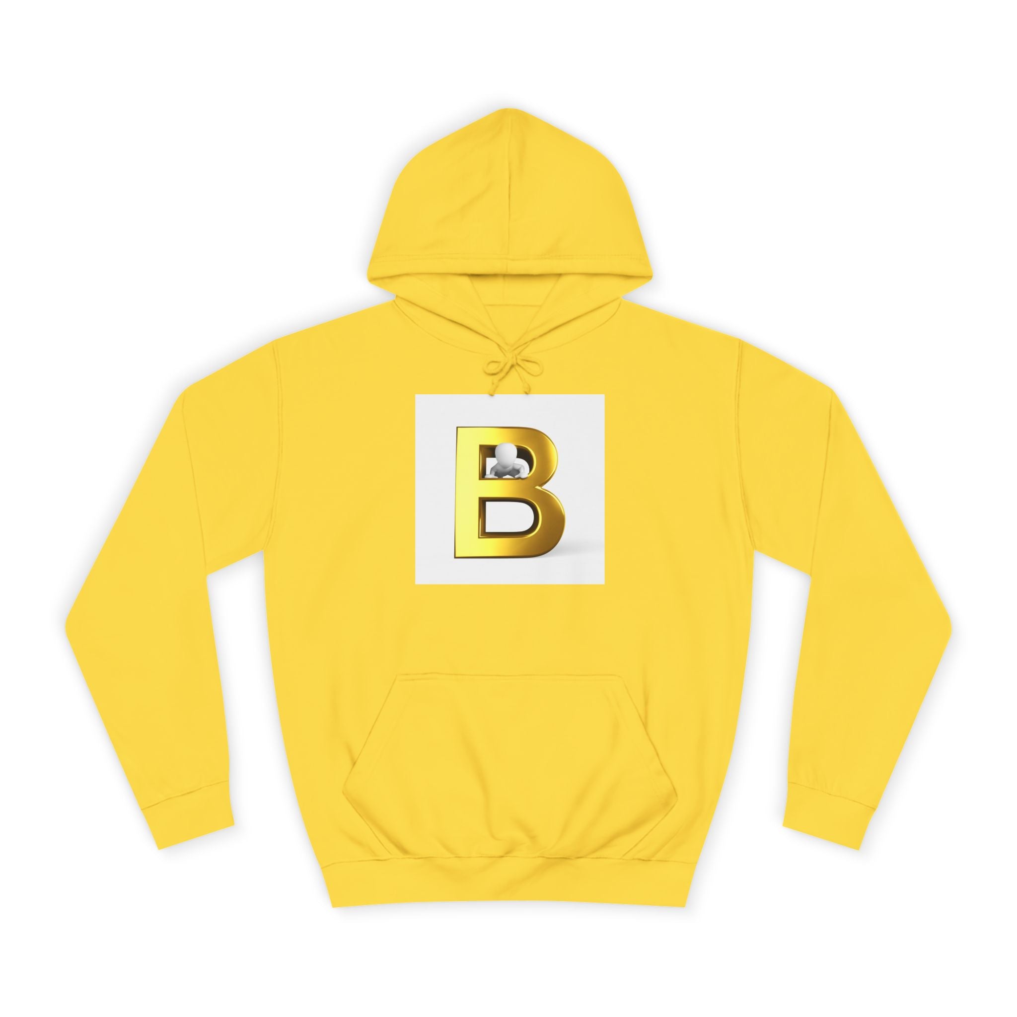 Gold Letter B Hoodie | Monogram Initial Sweatshirt