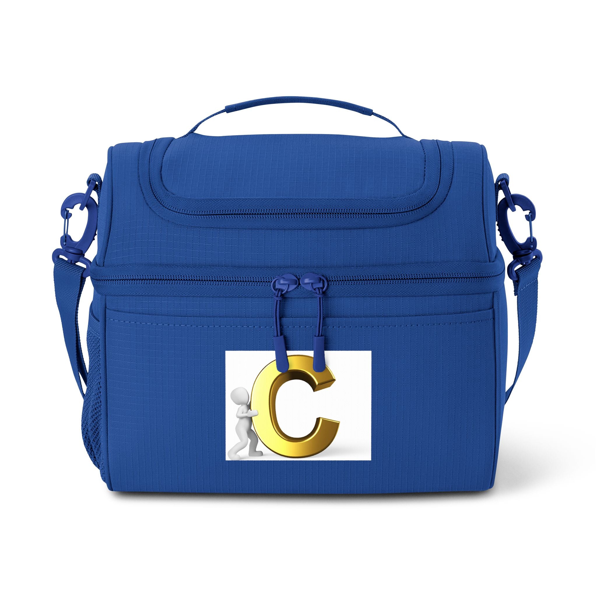 Gold Letter C Cooler Bag | Monogram Initial Insulated Lunch Tote