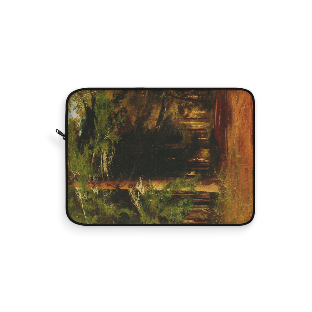 Forest Path Painting Laptop Sleeve | Woodland Trees Landscape Art