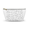 Dotted Alphabet & Numbers Accessory Pouch | T-Bottom Zip Bag