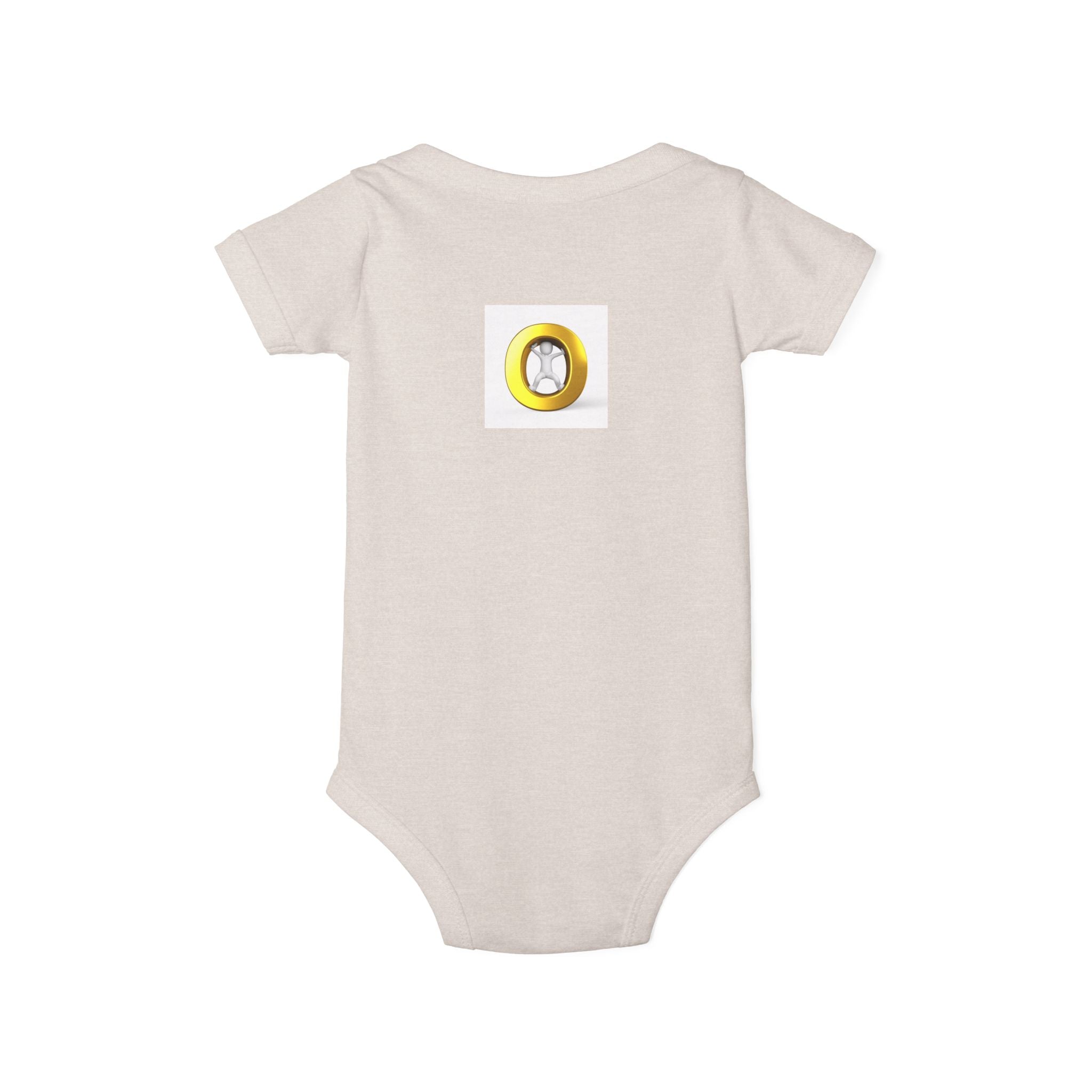Gold Letter O Infant Jersey One Piece | Baby Bodysuit