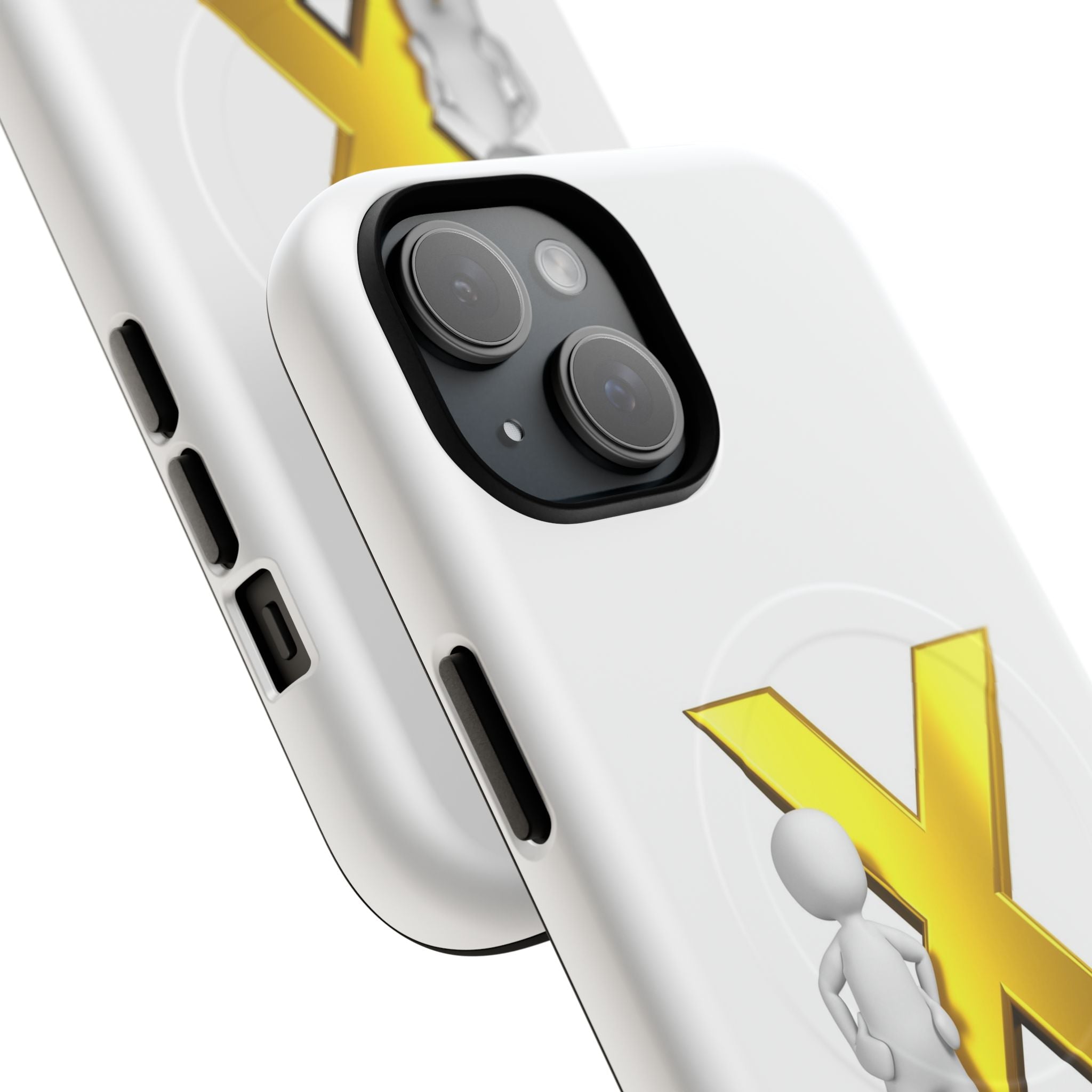 3D Figure with Gold X phone case | Magnetic Tough Case