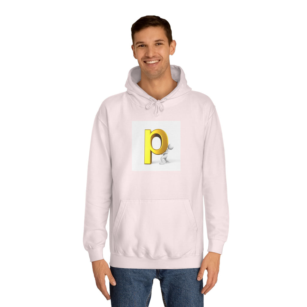 3D Letter P Character Hoodie | Initial P Monogram Pullover