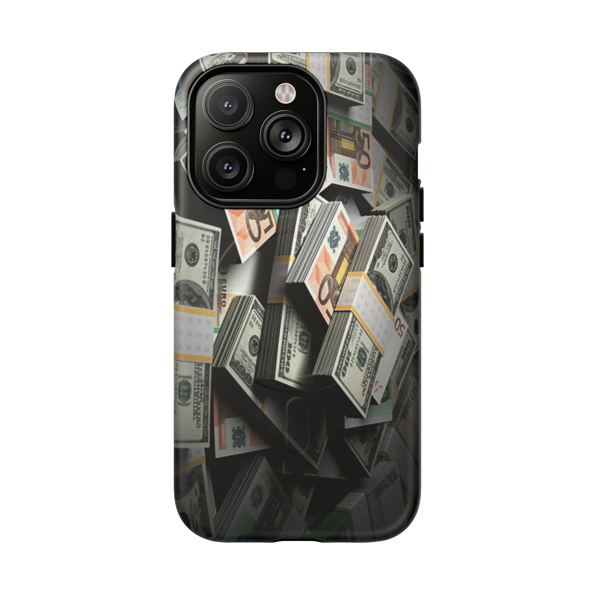 Coque de téléphone Argent Empilé | Coque magnétique robuste
