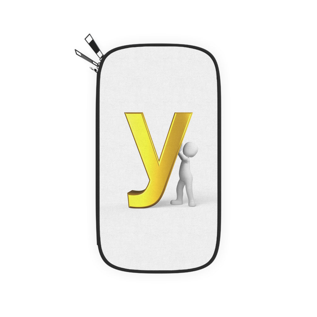 Yellow Letter Y Illustration Passport Wallet | Monogram Initial Travel Case